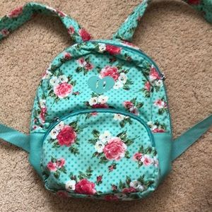 Teal rose backpack